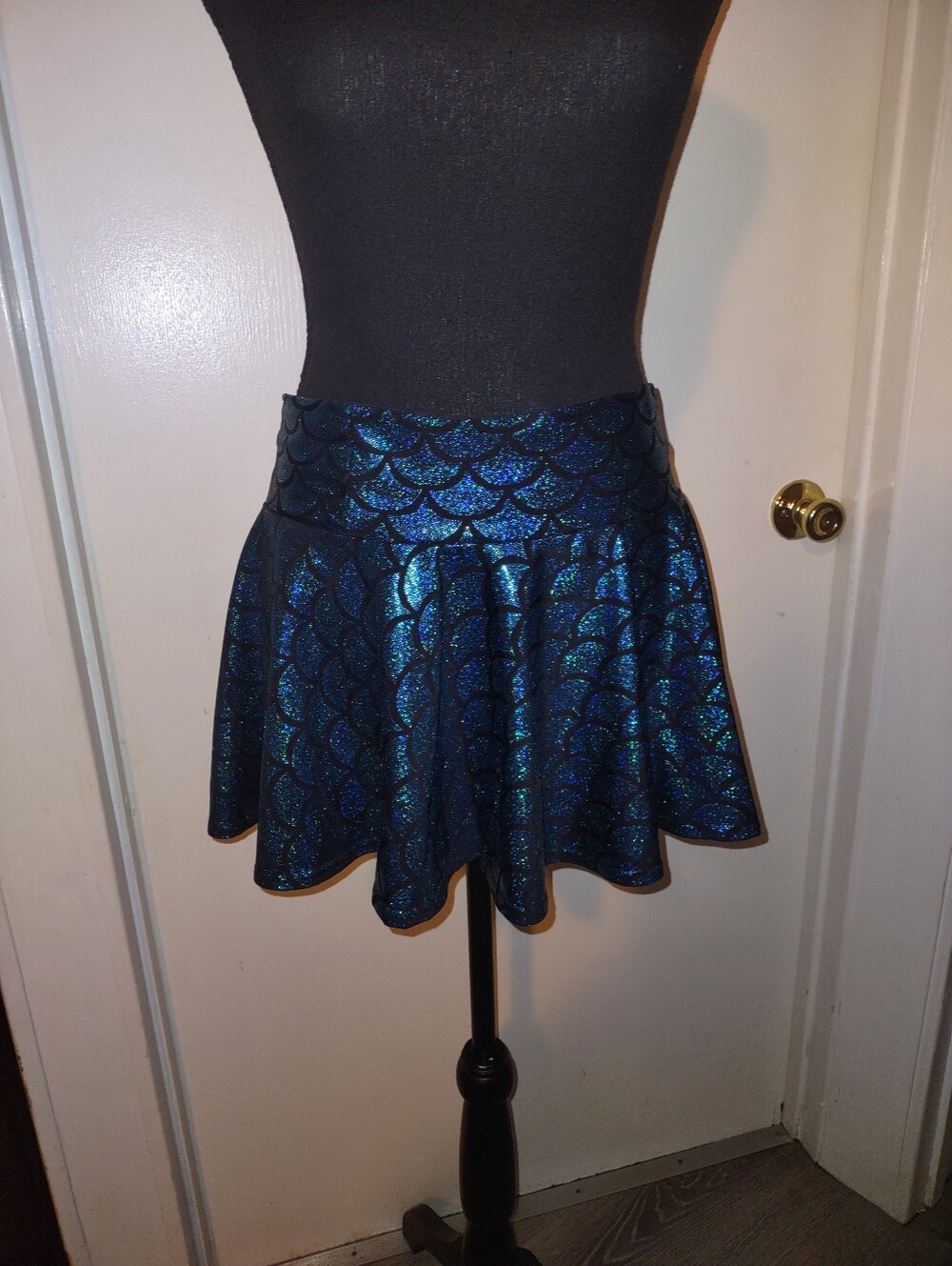 Mermaid Scale Rave Mini Skirt - Picture 5 of 12